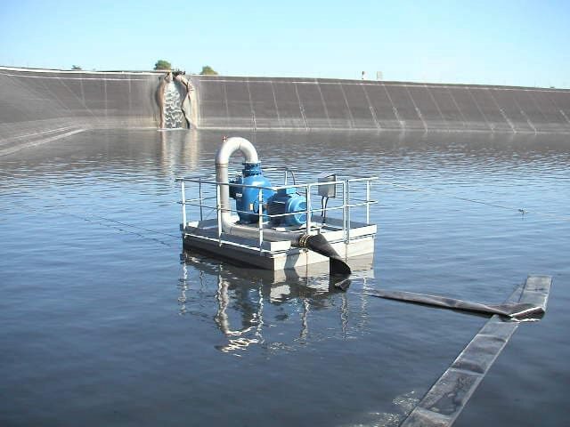 Lagune de stockage des eaux de lavage dans le secteur sucrier