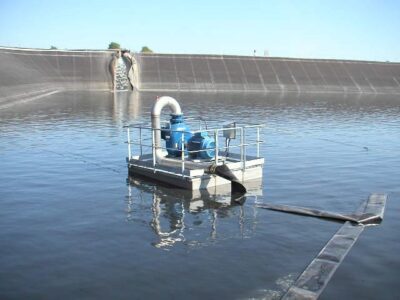 Lagune de stockage des eaux de lavage dans le secteur sucrier