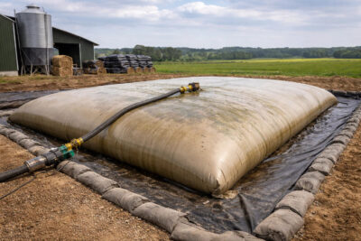 Citerne souple agricole avec système de recirculation des effluents pour homogénéisation avant épandage