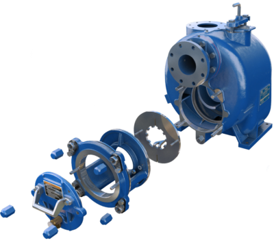 Pompe auto-amorçante avec plaque auto-nettoyante Eradicator