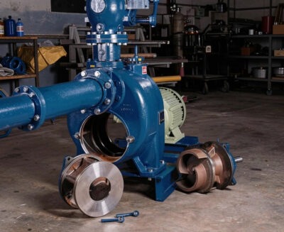 Pompe démontée en maintenance
