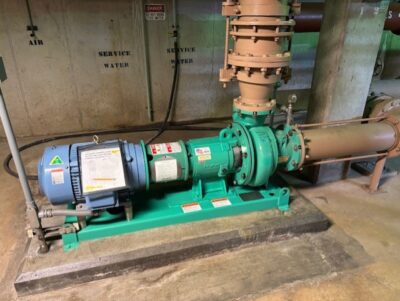 Pompe dilacératrice installé en intérieur